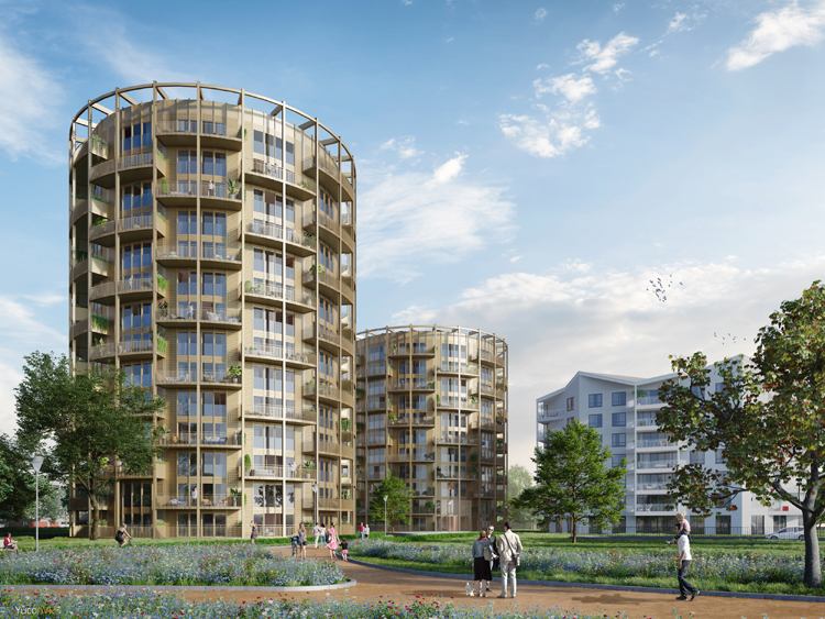 parktorens woontoren met luxe appartementen